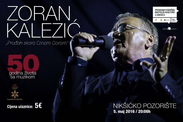 U Nikšićkom pozorištu koncert Zorana Kalezića