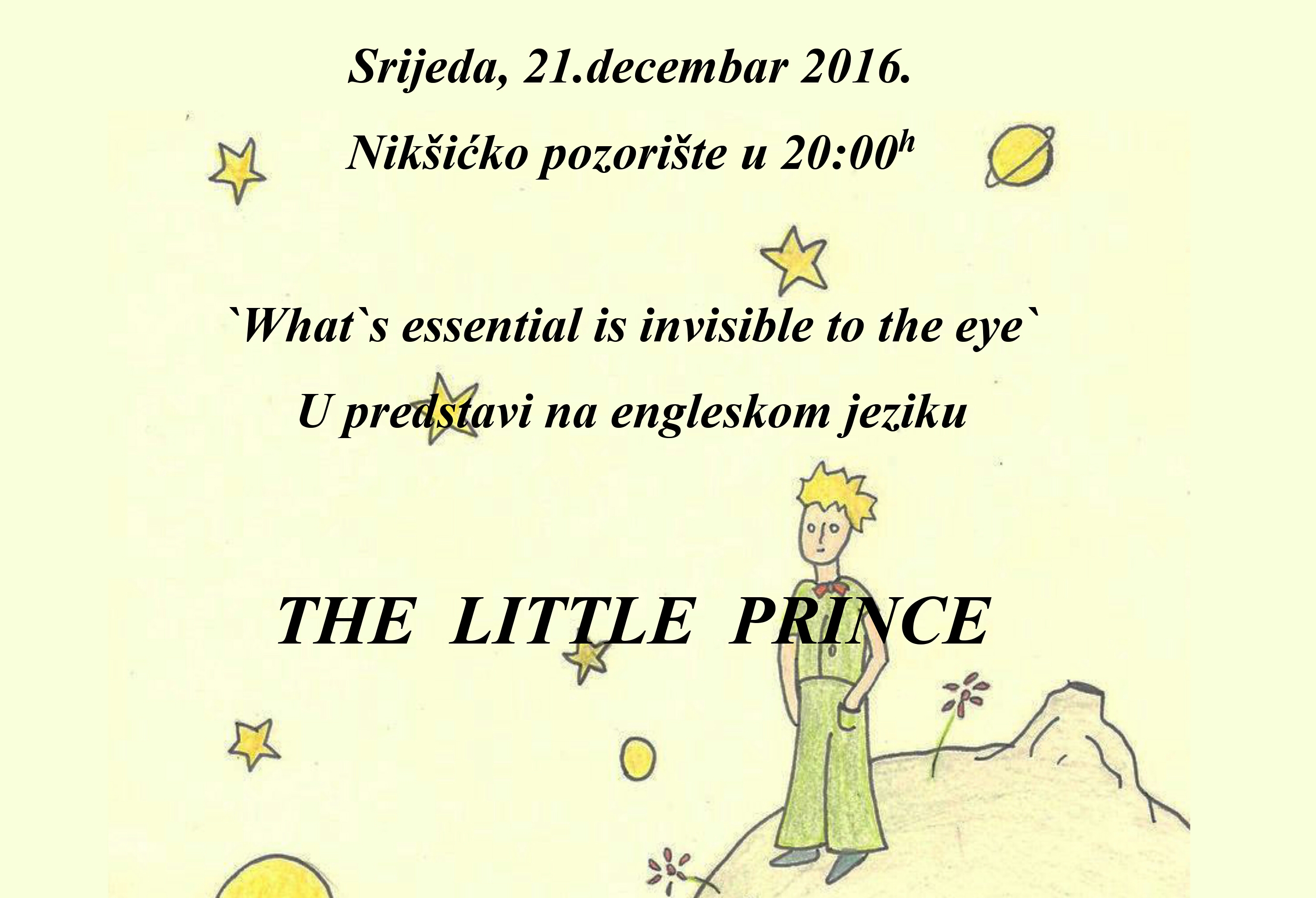 Gimnazijalci izvode predstavu Mali princ, na engleskom jeziku