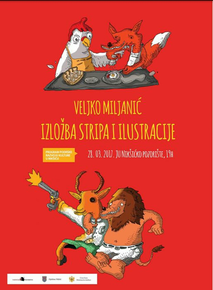 Izložba stripa i ilustracija Veljka Miljanića