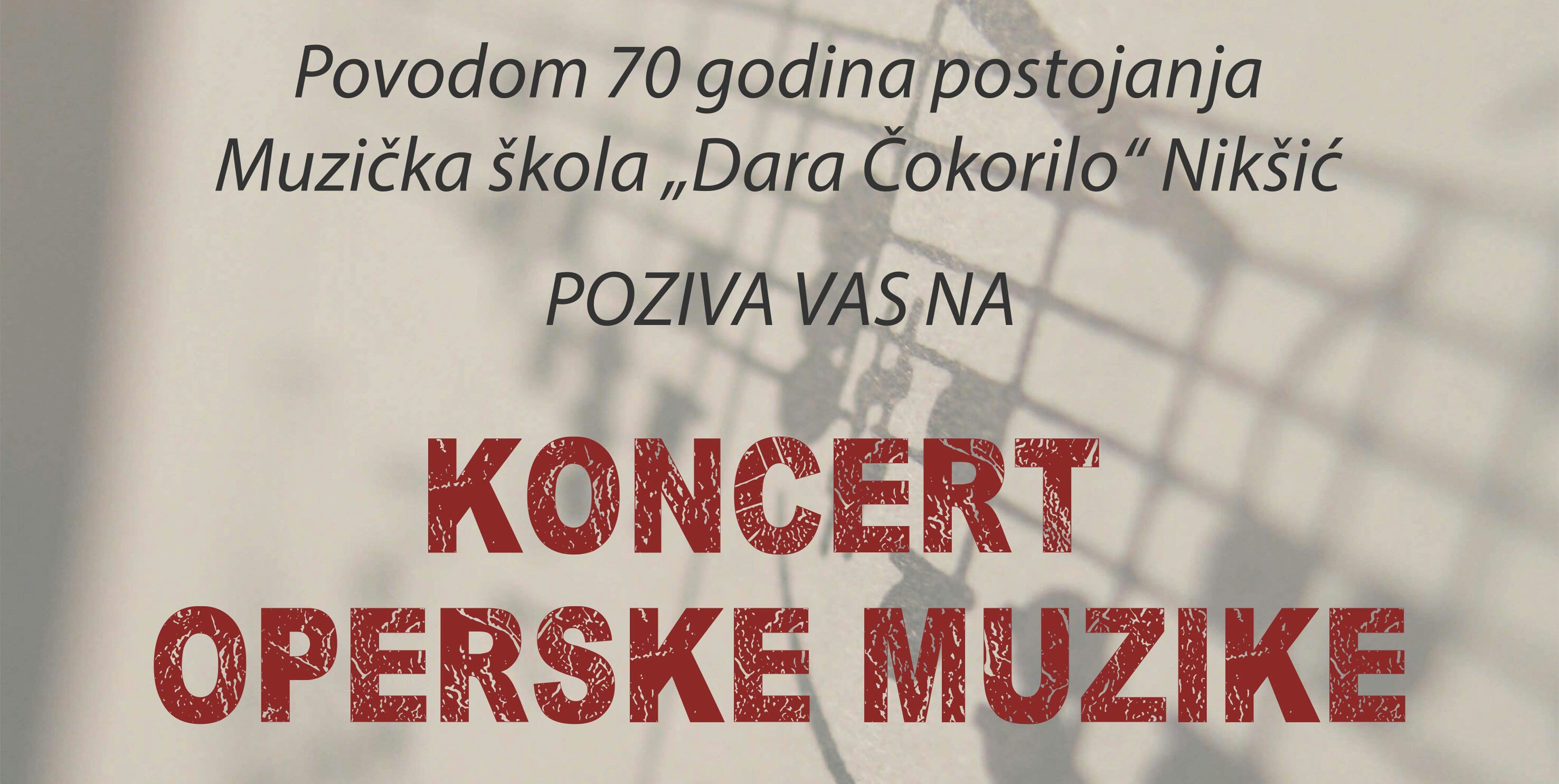 Koncert operske muzike povodom jubileja Muzičke škole