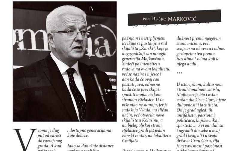 Duško Marković za Komunu: Grad - garant slobode i napretka