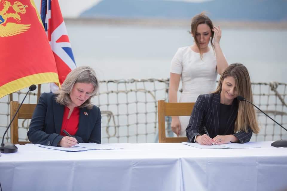 Potpisana dokumenta o partnerstvu između Ujedinjenog Kraljevstva i Crne Gore