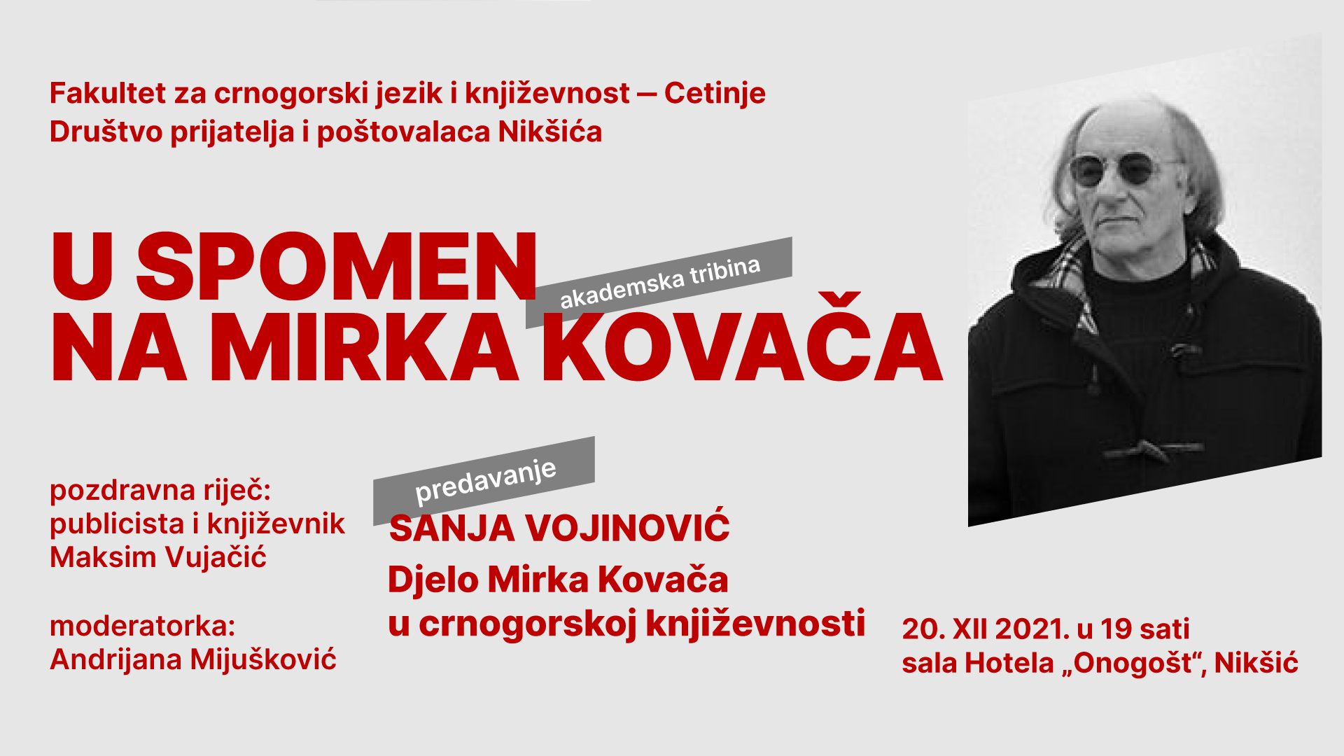 FCJK: Program u spomen na Mirka Kovača