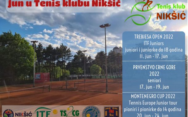 Na terenima Tenis kluba “Nikšić“ u junu tri turnira