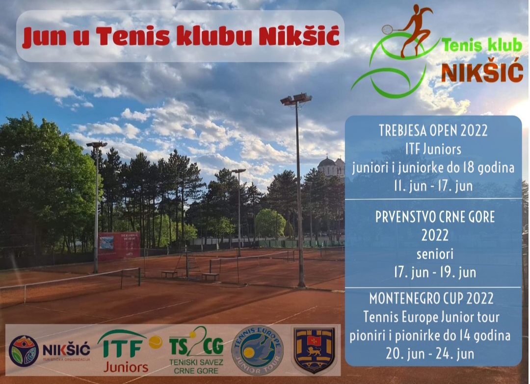 Na terenima Tenis kluba “Nikšić“ u junu tri turnira