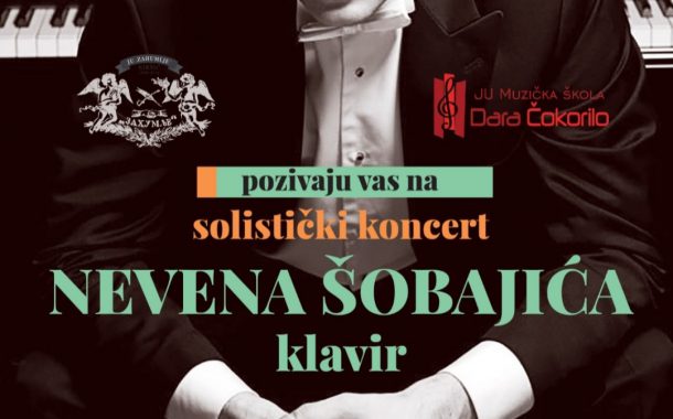 U Koncertnoj sali muzičke škole Dara Čokorilo, koncert pijaniste Nevena Šobajića