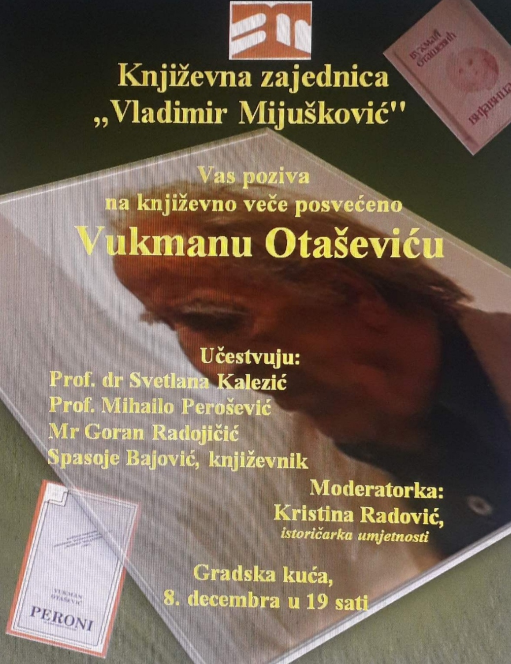 Književno veče posvećeno Vukmanu Otaševiću