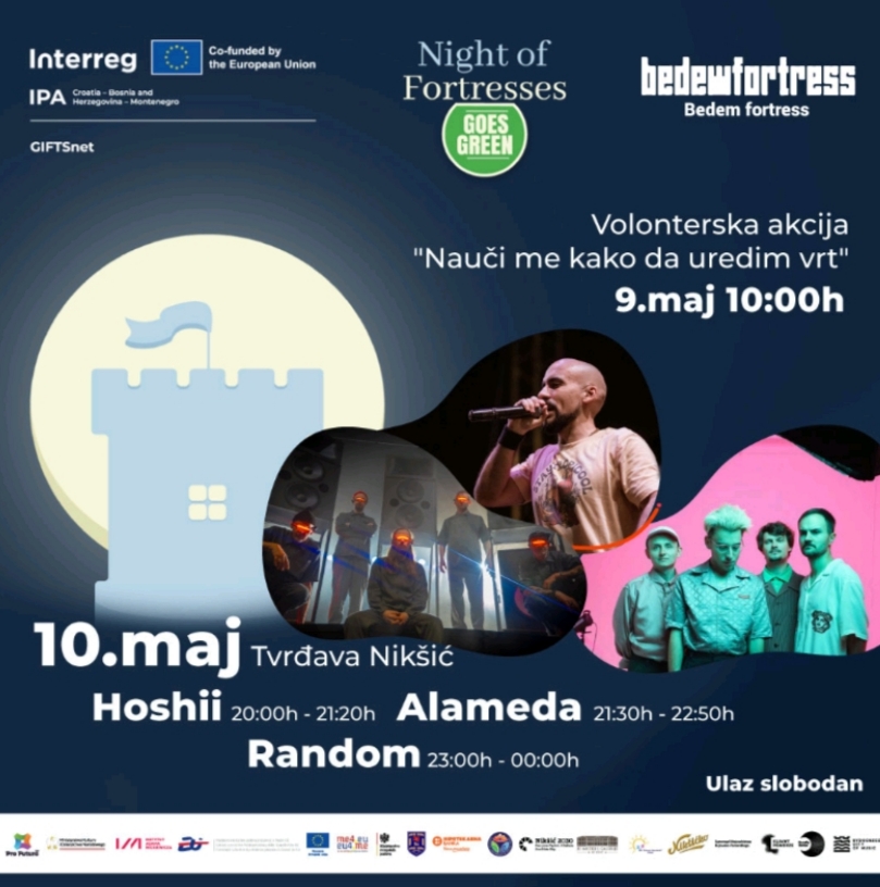 Noć tvrđava na Bedemu u Nikšiću i zagrijavanje za 16. Bedem fest uz Randoma i bendove Hoshii i Alameda iz Poljske