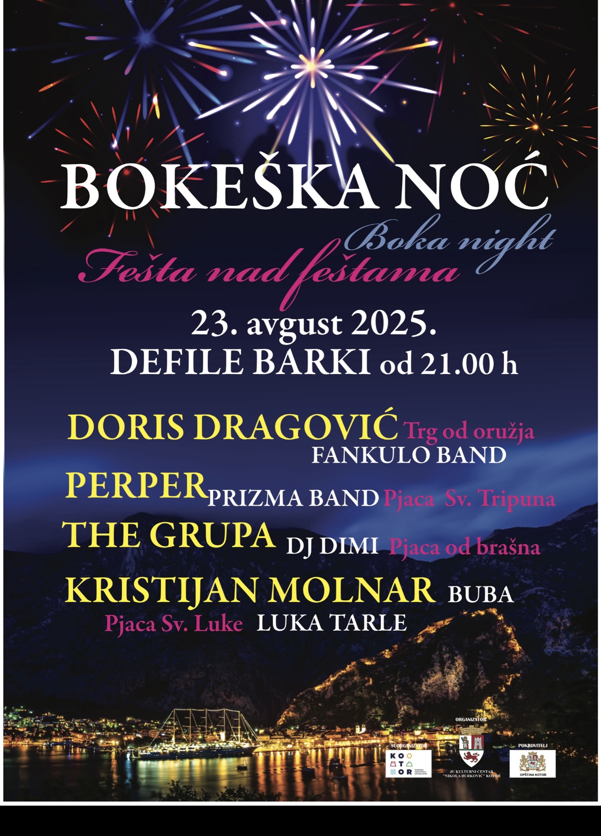 BOKEŠKA NOĆ – KOTOR U RITMU MORA I MUZIKE