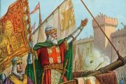 Enriko Dandolo i Isak II Anđeo u sudaru, kao dvije osobe bez vida na čelu svojih država, 1204. odine