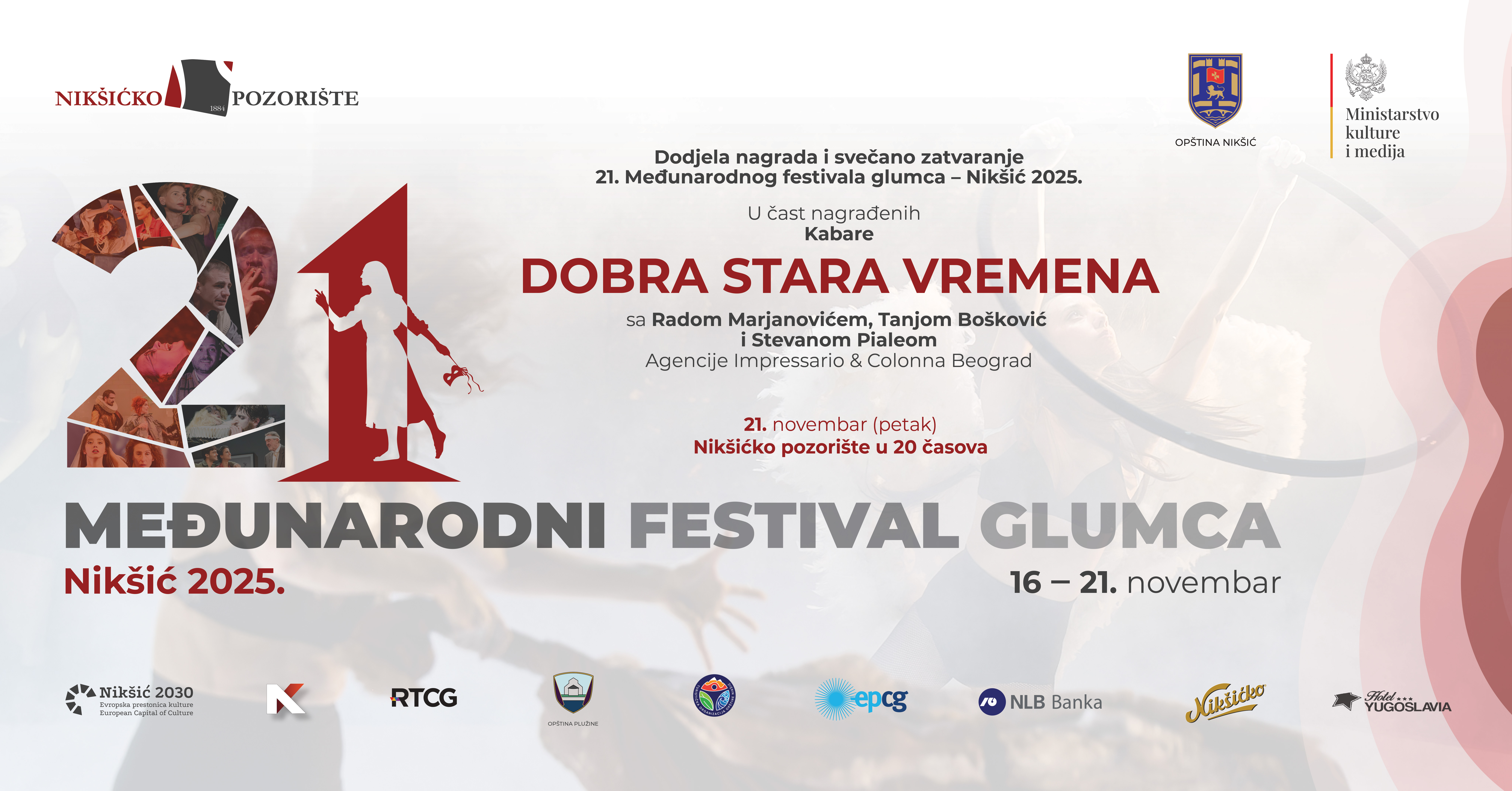 Dodjela nagrada i svečano zatvaranje 21 „Međunarodnog festivala glumca – Nikšić 2025“