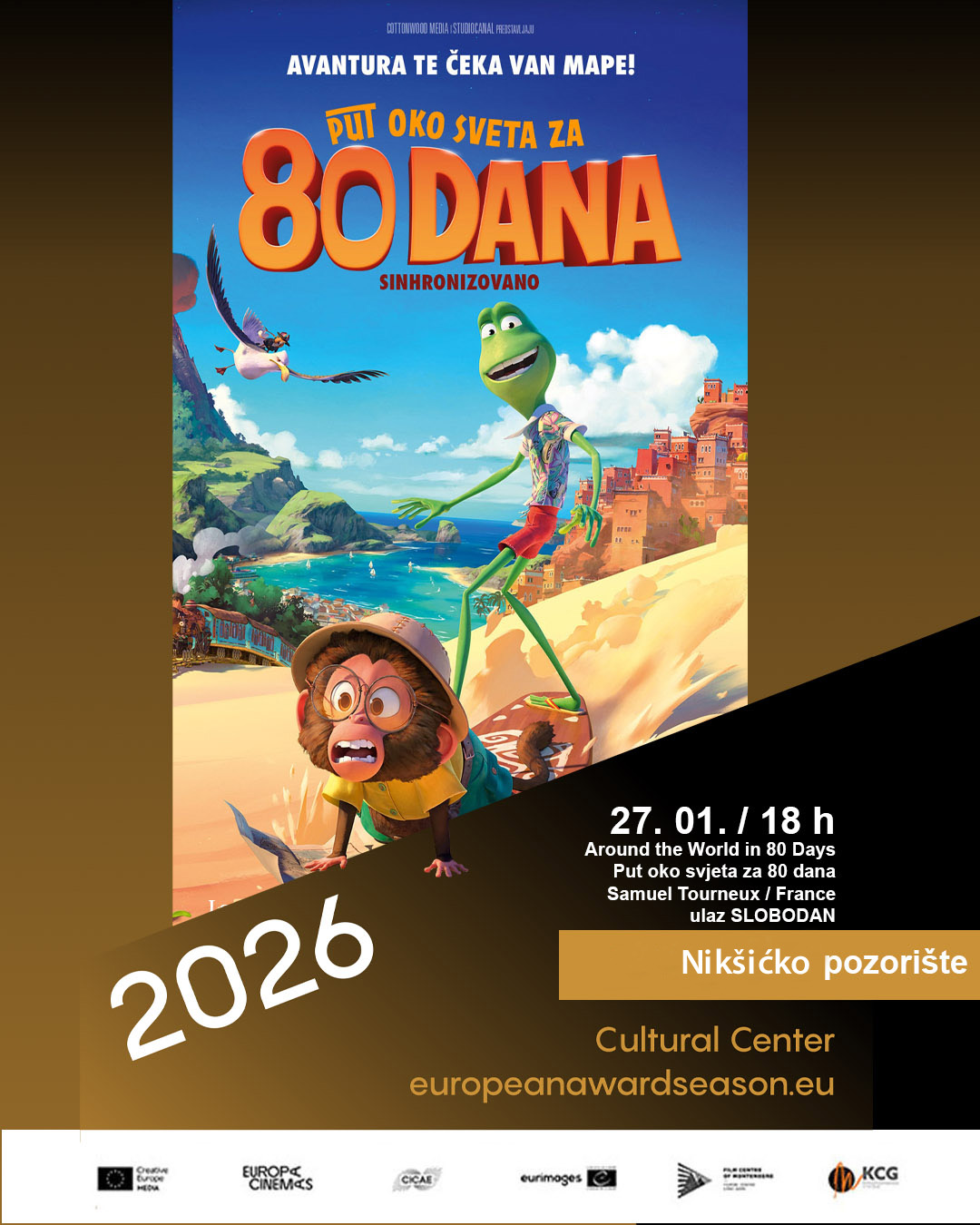 Animirani film „Put oko sveta za 80 dana“, biće prikazan u Nikšićkom pozorištu