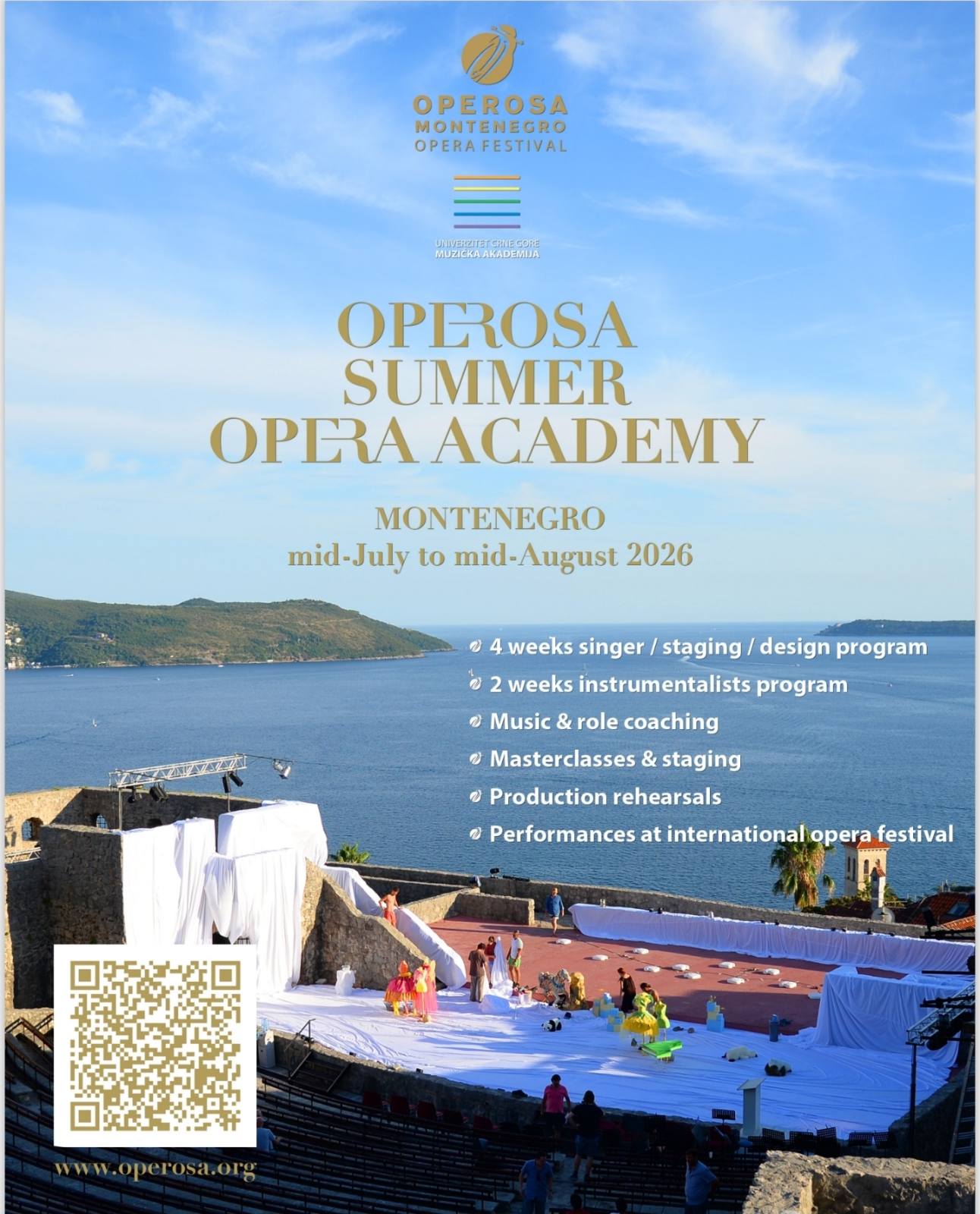 Međunarodni operski talenti stižu u Crnu Goru: Operosa pokreće ljetnju akademiju na Cetinju