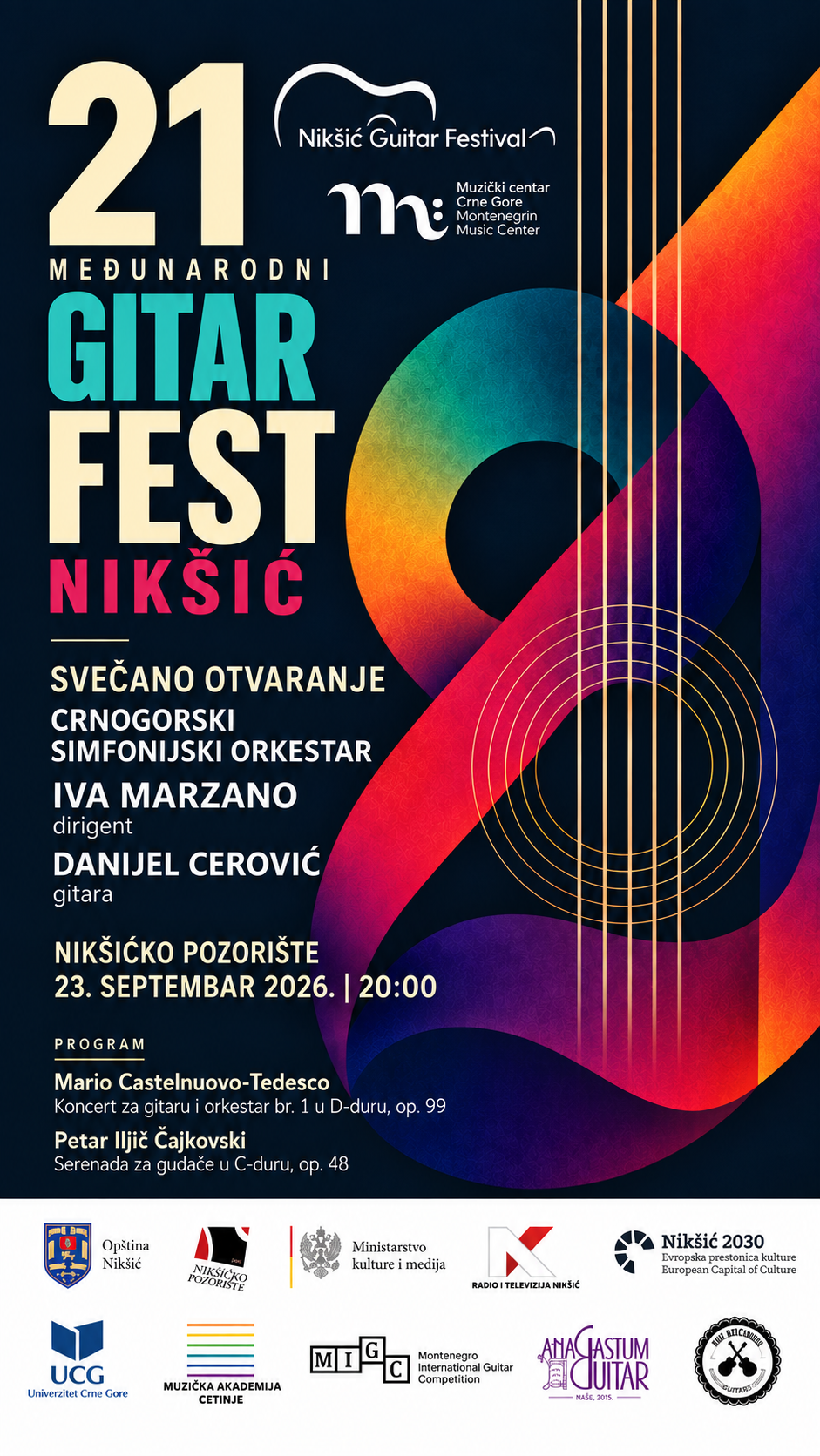 Svečano otvaranje „ 21. Međunarodnog Guitar Fest-a“ u Nikšićkom pozorištu